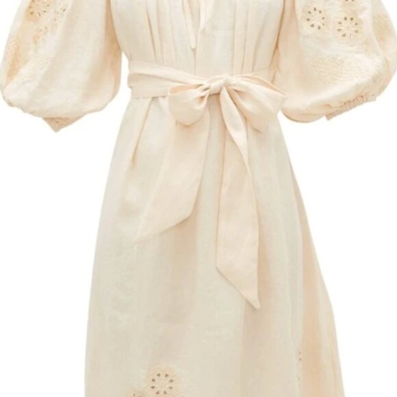 Innika Choo Hugh Jesmock Embroidered Linen Smock | Size 0 - Picture 8 of 8